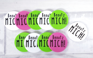 Einkaufswagenchip BENUTZ MICH!